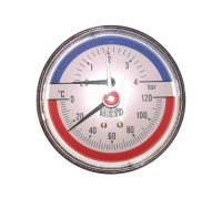 Термоманометр осьової Arthermo D = 80 0-4бар, 0-120°C (TI003)